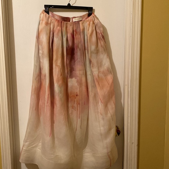 Pink and Cream Maxi Skirt - Picture 4 of 11